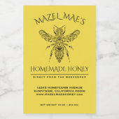 カスタム自家製ハニー フードラベル (シングルラベル)