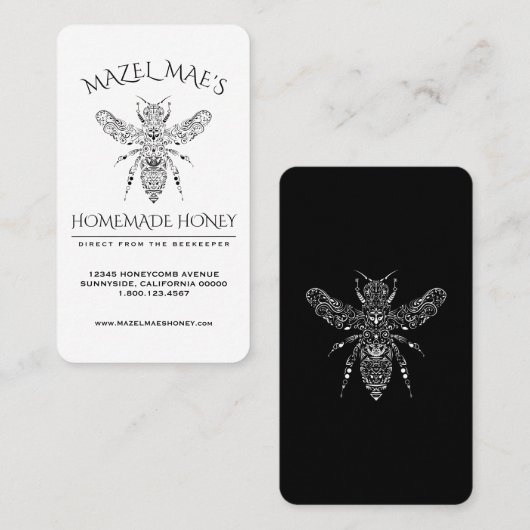 カスタム自家製ハニー 名刺 (正面/裏面)