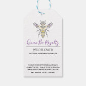 カスタム自家製ビーズワックスラベル ギフトタグ (裏面)