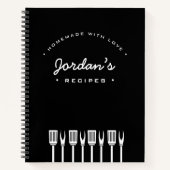 カスタム自家製ラブシェフレシピ ノートブック (正面)