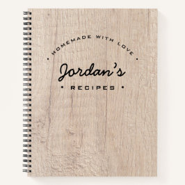 カスタム自家製ラヴレシピ素朴 ノートブック