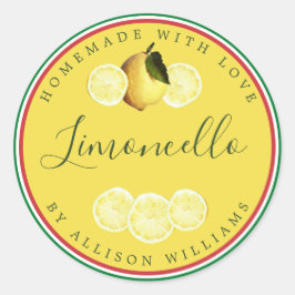 カスタム自家製リモンチェロイタリアン国旗Tricolore ラウンドシール