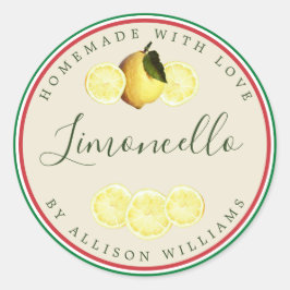 カスタム自家製リモンチェロイタリアン国旗Tricolore ラウンドシール