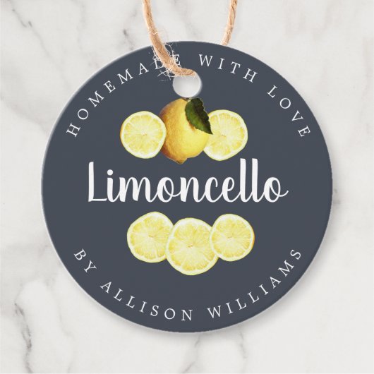 カスタム自家製リモンチェロダークブルーボトル フェイバータグ (正面)