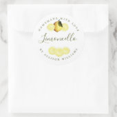 カスタム自家製リモンチェロラベル ラウンドシール (バッグ)