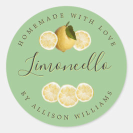 カスタム自家製リモンチェロラベル ラウンドシール