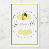 カスタム自家製リモンチェロラベル ワインラベル (シングルラベル)