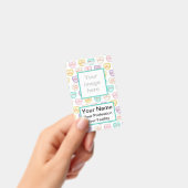 カスタム自己ラブキャンディハート – ホワイトバッジ バッジ (手持ち)