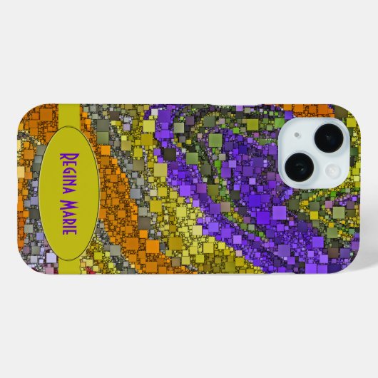 カスタム自然カラフル幾何抽象芸術 Case-Mate iPhoneケース (裏面 (横))