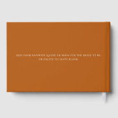 カスタム自然テラコッタラストレターズ ゲストブック (裏面)