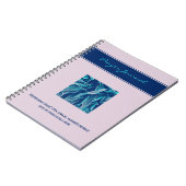 カスタム自然フォトモーヴアクアクール祈りの言葉イベント ノートブック (左側)