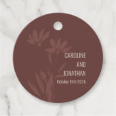 カスタム自然ミニマルMoody Botanical結婚の フェイバータグ (正面)