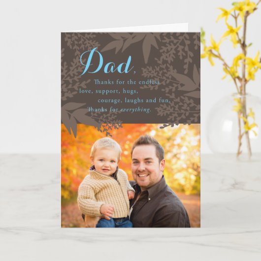 カスタム自然写真父のデイカード カード (黄色い花)