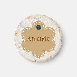 カスタム自然縁どフローラの可愛い茶色 マグネット