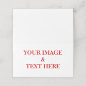 カスタム自身の写真&文字 プレイスカード (外部開封)