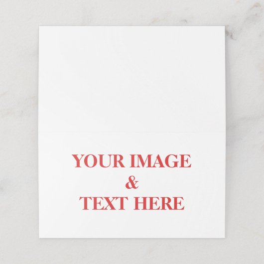 カスタム自身の写真&文字 プレイスカード (外部開封)