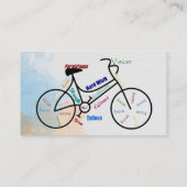 カスタム自転車やる気を起こさせるサイクリングスポーツ事業 名刺 (裏面)