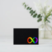 カスタム自閉症インフィニティレインボーシンボルIDロ救済ゴ 名刺 (スタンド正面)