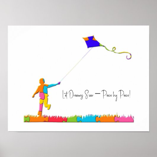 カスタム自閉症啓発ポスター ポスター (正面)