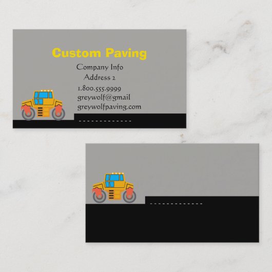 カスタム舗装路建築 名刺 (正面/裏面)