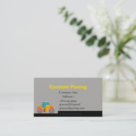 カスタム舗装路建築 名刺 (スタンド正面)