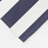 カスタム航海のいかりシックストライプ フリースブランケット (角)