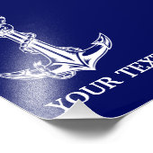 カスタム航海のいかりロープボート名フォトプリント フォトプリント            (角)