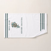 カスタム航海のいかり名エレガント ハンドタオル (ハンドタオル)
