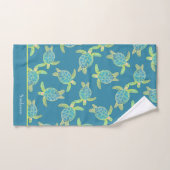 カスタム航海のコースタルシーターコイズブルー バスタオルセット (ハンドタオル)