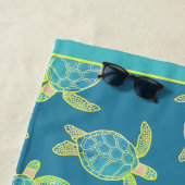 カスタム航海のコースタルシーターコイズブルー ビーチタオル (インサイチュ)