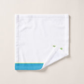 カスタム航海のコースタルシーティール(緑がかった色)ブルー バスタオルセット (ウォッシュタオル)