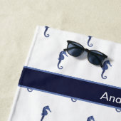 カスタム航海のシーホースバスルーム ビーチタオル (インサイチュ)