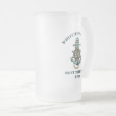 カスタム航海のファミリークルーズバケーションボートトリップ フロストグラスビールジョッキ (正面右)