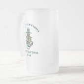 カスタム航海のファミリークルーズバケーションボートトリップ フロストグラスビールジョッキ (正面左)