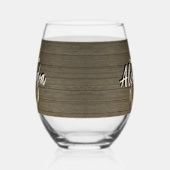 カスタム航海のボートいかり名ウッド ステムなしワイングラス (右)