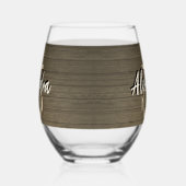 カスタム航海のボートいかり名ウッド ステムなしワイングラス (左)