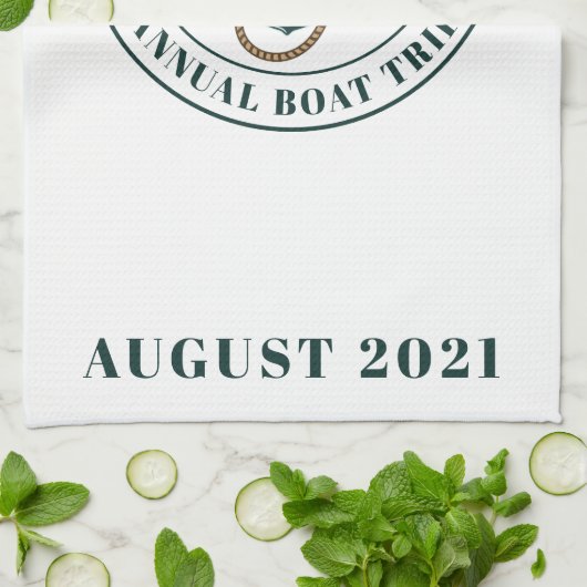 カスタム航海の家族サマービーチバケーション キッチンタオル (折り畳み)