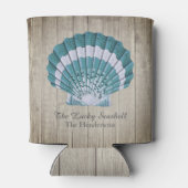 カスタム航海の海ブルーシーシェルモノグラム 缶クーラー (裏面)