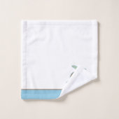 カスタム航海の海岸海タートルブルーとグレー バスタオルセット (ウォッシュタオル)