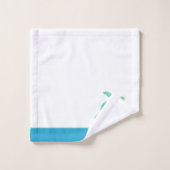 カスタム航海の海岸海タートルブルーとグレー バスタオルセット (ウォッシュタオル)