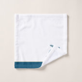 カスタム航海の海岸海タートルブルーとグレー バスタオルセット (ウォッシュタオル)