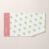 カスタム航海の海岸海亀ホワイトコーラル バスタオルセット (ハンドタオル)