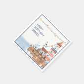 カスタム航海の灯台 スタンダードカクテルナプキン (角)