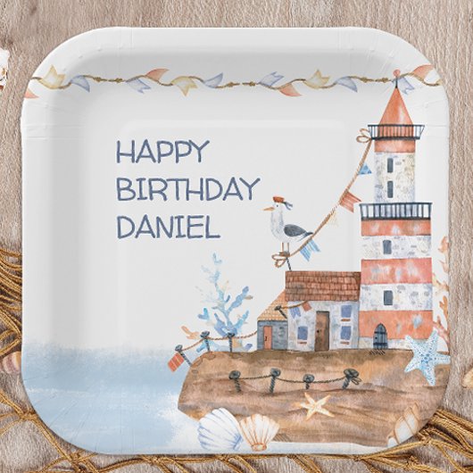 カスタム航海の灯台 ペーパープレート