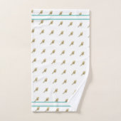 カスタム航海の素朴シャークブルーグレー木風呂 バスタオルセット (ハンドタオル)