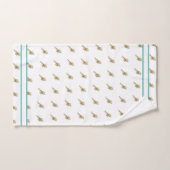 カスタム航海の素朴シャークブルーグレー木風呂 バスタオルセット (ハンドタオル)