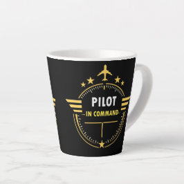 カスタム航空パイロットマグカップデザイン - フル編集可能  カフェラテマグ