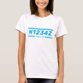 カスタム航空機ナンバープリントTシャツ Tシャツ (正面)