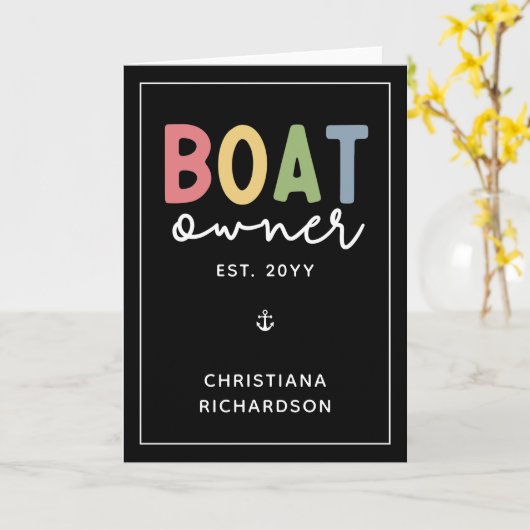 カスタム船主が新しい船主を設立 カード (黄色い花)