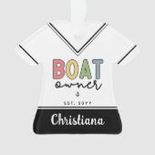 カスタム船主が新しい船主ギフトを設立 オーナメント (正面)